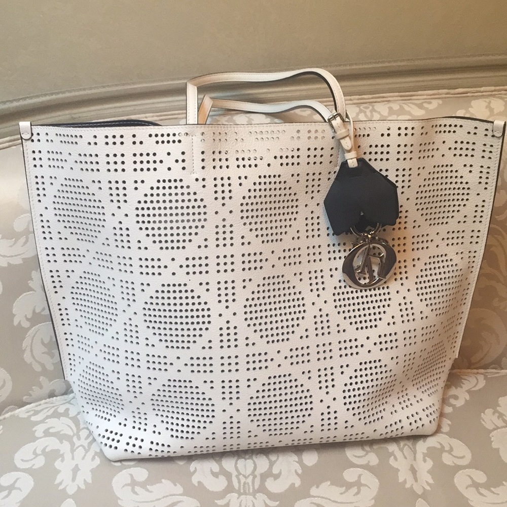 Christian Dior White leather brand new tote bag